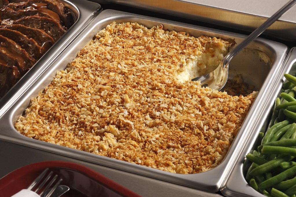 Crunchy Cheesy Baked Mashed Potatoes