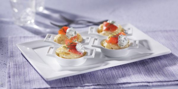 Herbed Au Gratin Potatoes with Smoked Salmon