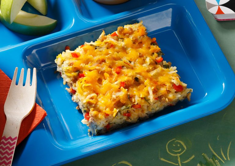 Confetti Hash Browns on a Tray