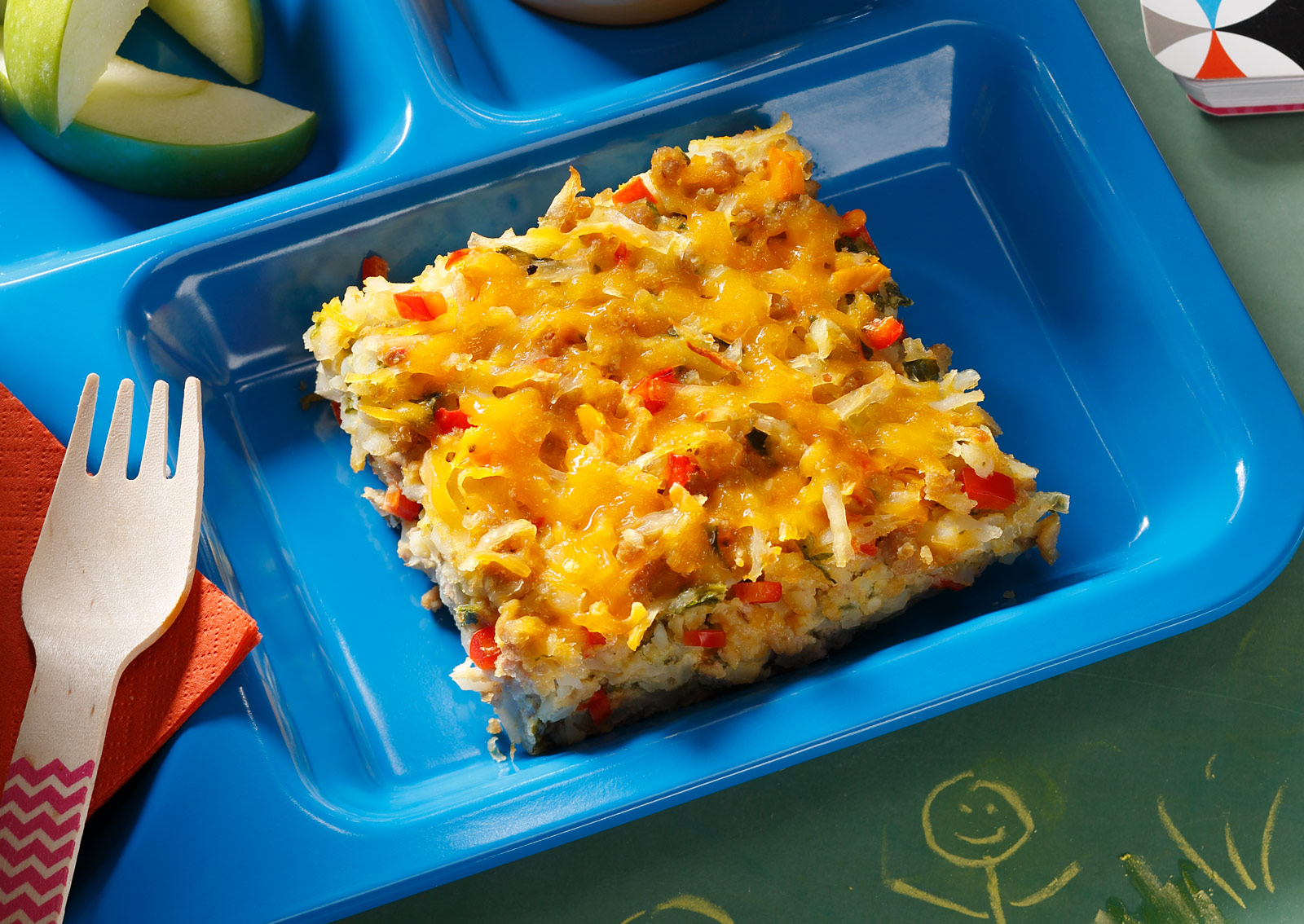 Confetti Hash Browns on a Tray