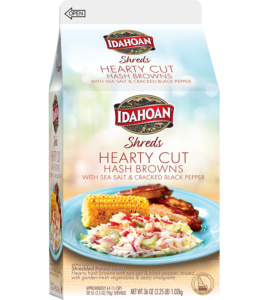 Idahoan® SHREDS Hearty Cut Hash Browns with Sea Salt & Cracked Black Pepper, 6/2.25 lb. ctns by Idahoan