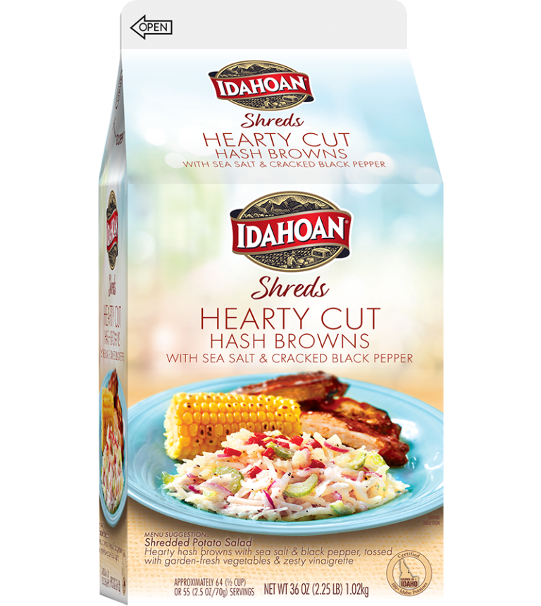 Idahoan Foods Shreds Hearty Cut Carton Rendering