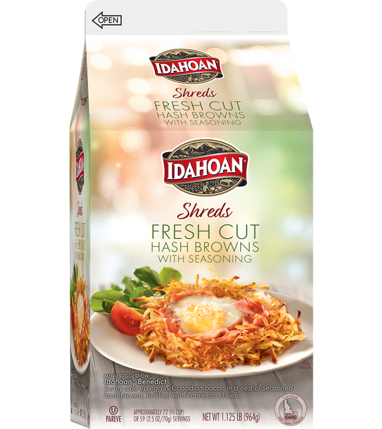 Idahoan® SHREDS Fresh Cut Hash Browns with Seasoning, 6/2.125 lb. ctns