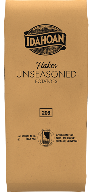 Idahoan® FLAKES Unseasoned Potatoes, 40 lb. bag