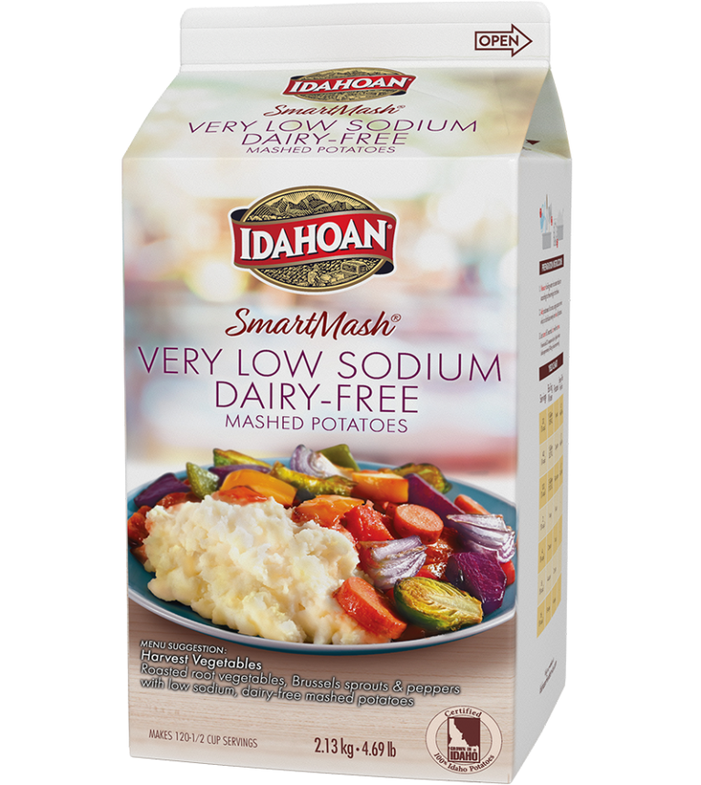 Idahoan® SMARTMASH® Very Low Sodium Dairy-Free Mashed Potatoes, 6/4.69 lb. ctns