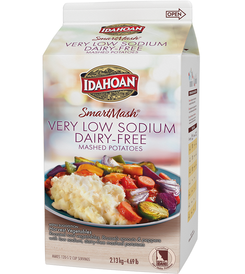Idahoan® SMARTMASH® Very Low Sodium Dairy-Free Mashed Potatoes, 6/4.69 lb. ctns