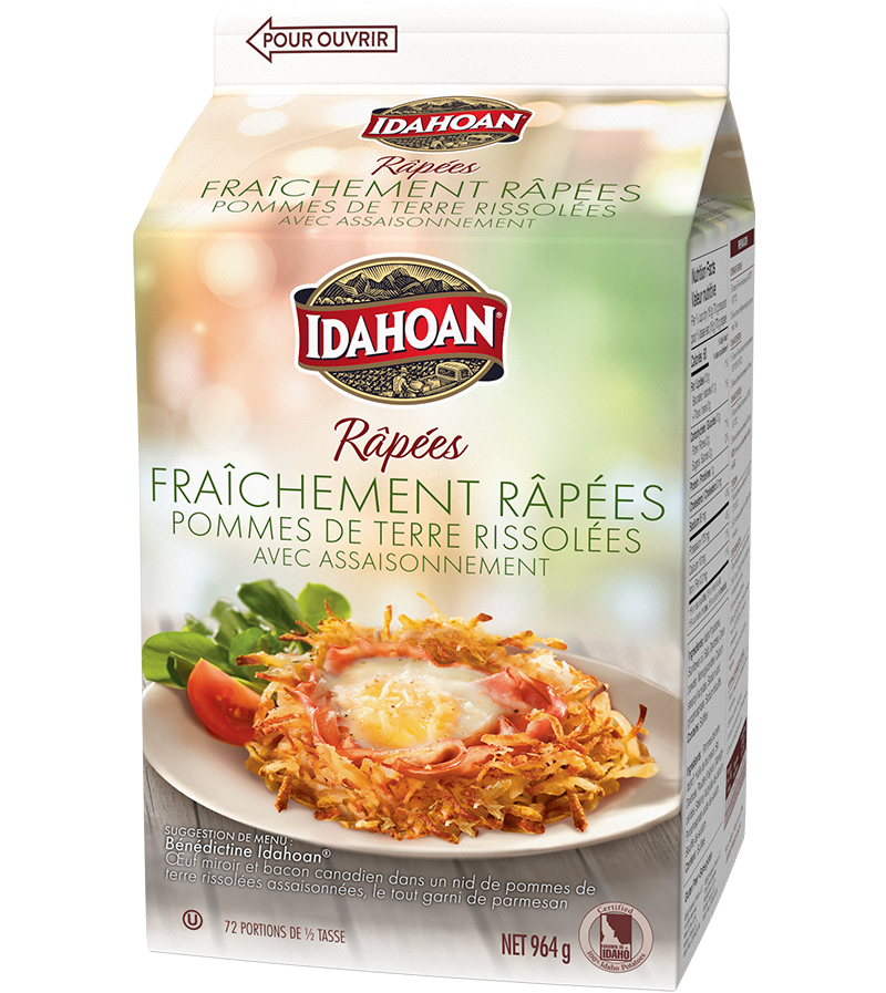Idahoan® SHREDS Fresh Cut Hash Browns with Seasoning, 6/2.125 lb. ctns (Dual-Language)