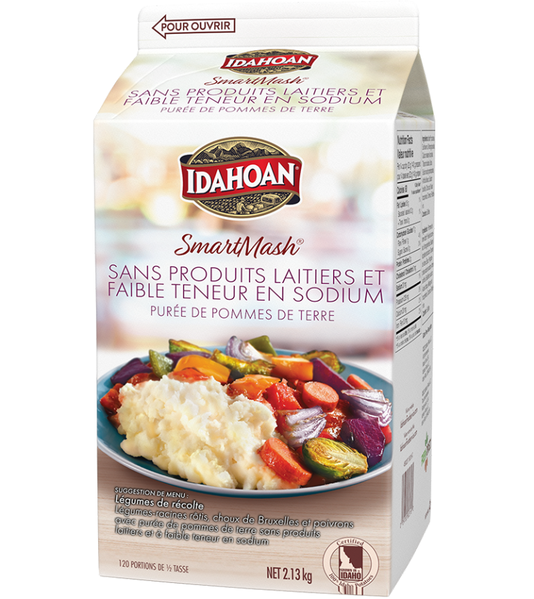 Idahoan® SMARTMASH® Low Sodium Dairy-Free Mashed Potatoes, 6/4.69 lb. ctns (Dual-Language)