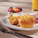 Hashbrown Muffin on a Plate With Fruit