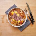 Steak and Eggs Hash Brown Bowl