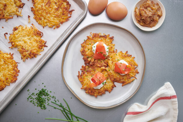 Hash Brown Latkes with Lox