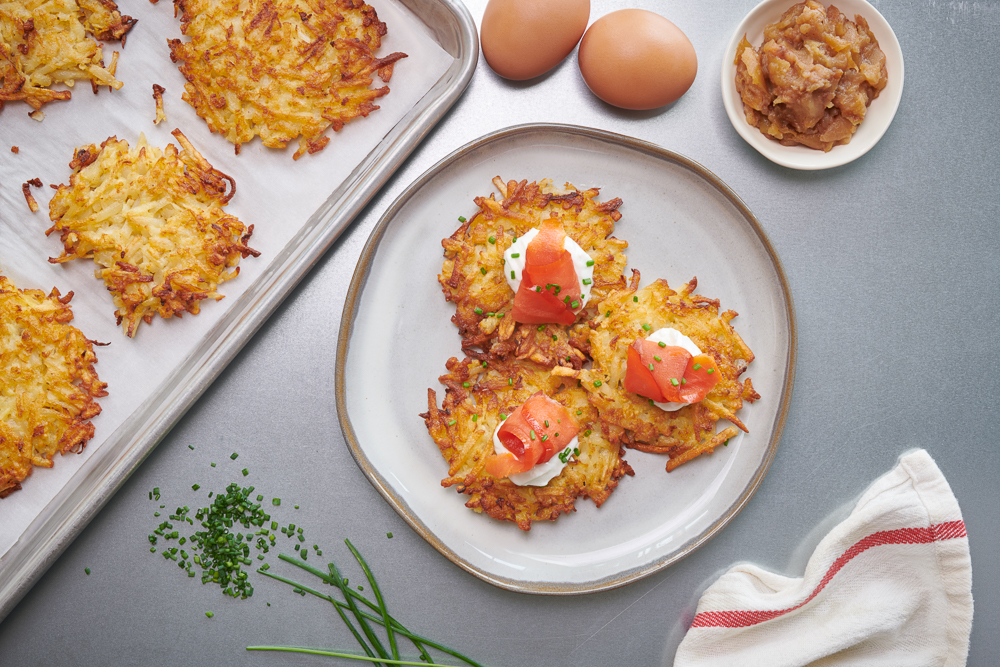Hash Brown Latkes with Lox