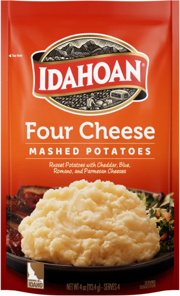 Idahoan® Four Cheese Mashed Potatoes, 12/4 oz. pchs