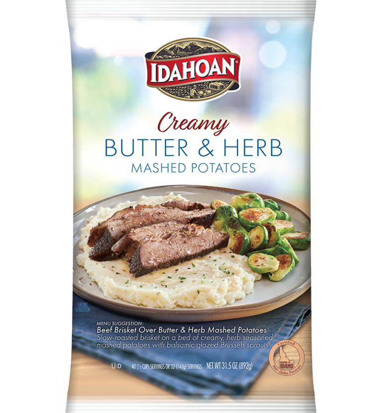 Idahoan® CREAMY Butter & Herb Mashed Potatoes, 8/32 oz. pchs