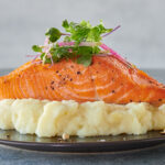 Cedar Plank Salmon with Creamy Mashed Potatoes
