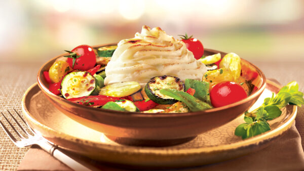 Grilled Vegetable Mashed Potato Bowl