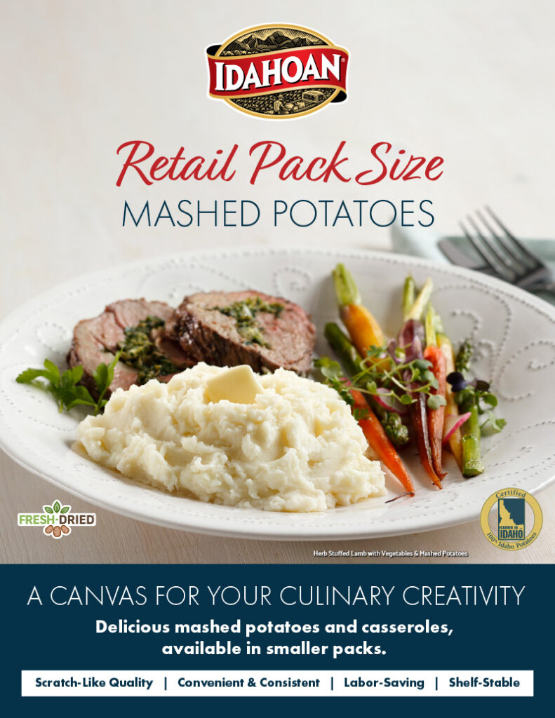 Idahoan Retail Pack Size Mashed Potatoes Sell Sheet