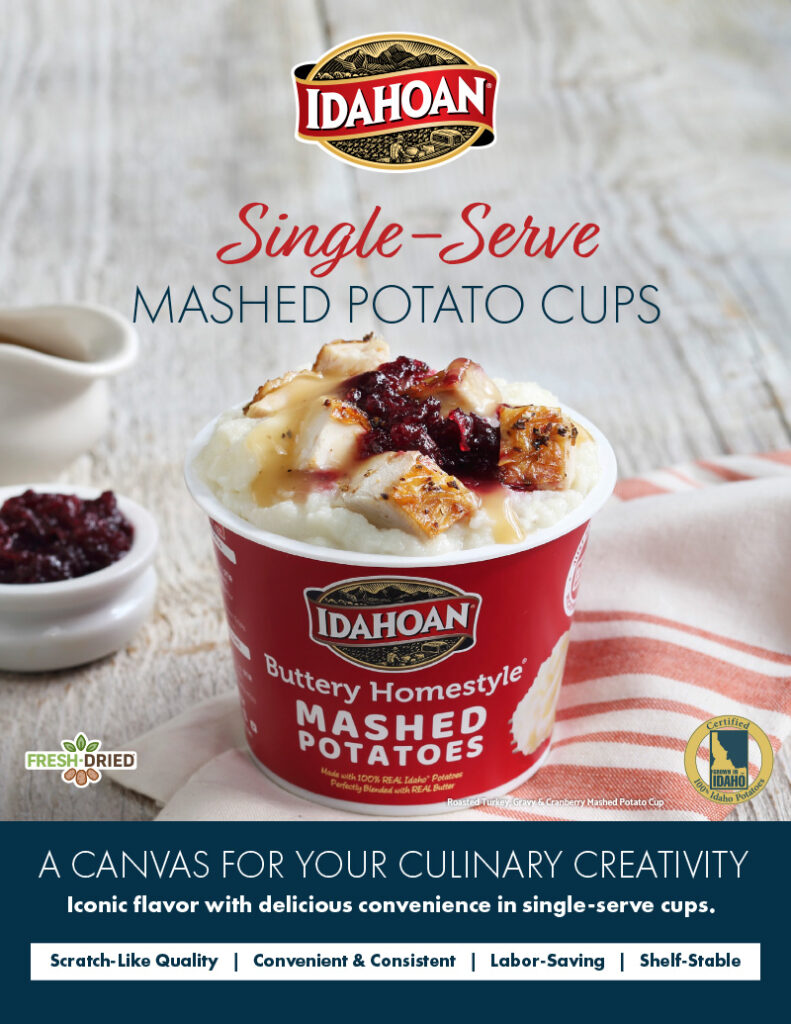 Idahoan Single-Serve Mashed Potatoes Sell Sheet