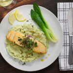 Seared Halibut with Wasabi Mashed Potatoes