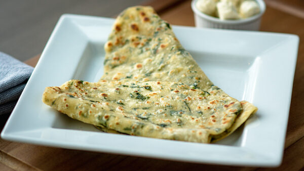 Roasted Garlic & Kale Roti