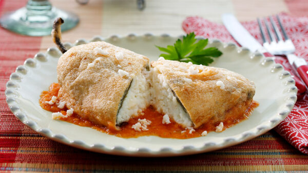 Mashed Potato Stuffed Chili Relleno