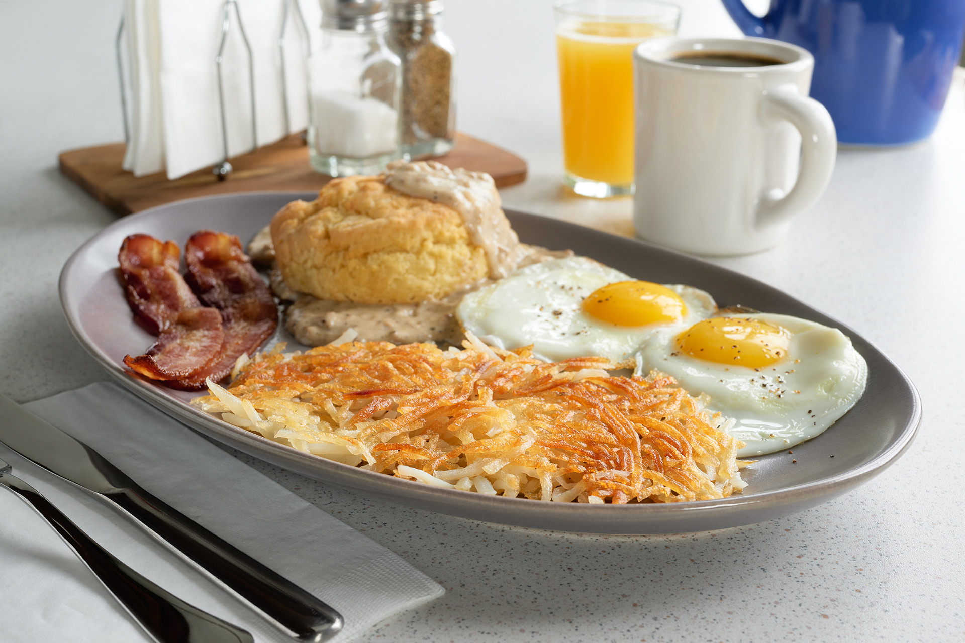 Shred Hearty Biscuit Breakfast