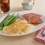 Glazed Ham & Green Beans with Scalloped Potatoes