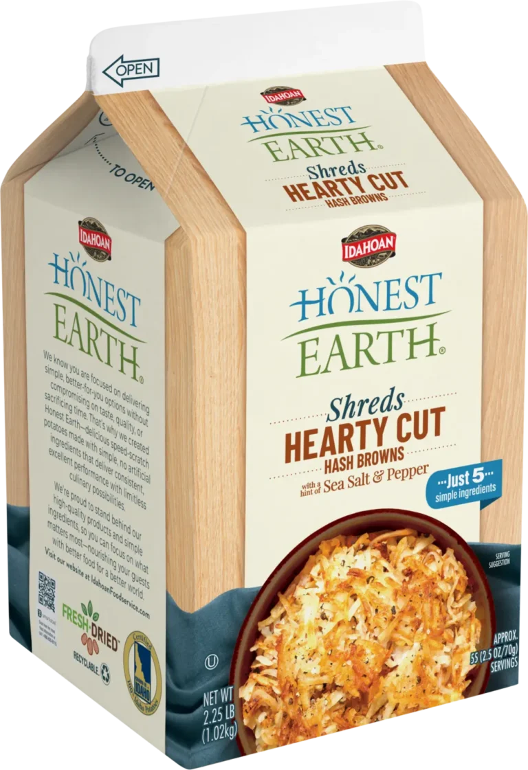 Honest Earth Idahoan Shreds Hearty Cut Front Package - side view
