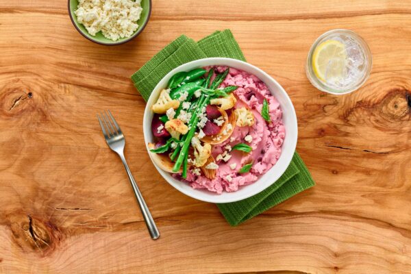 Mediterranean Beet Mashed Potato Bowl