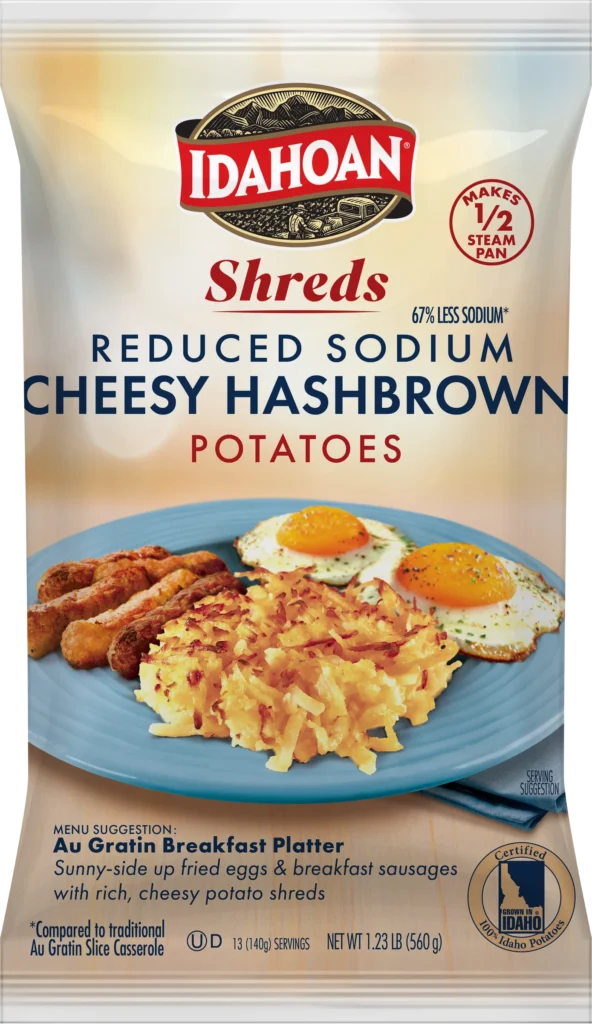 Idahoan® SHREDS Reduced Sodium Cheesy Hashbrown
