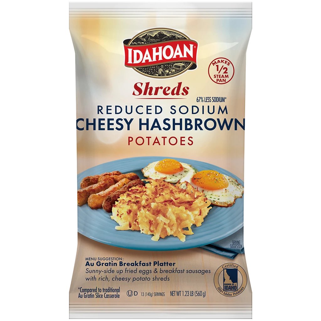 Idahoan® SHREDS Reduced Sodium Cheesy Hashbrown
