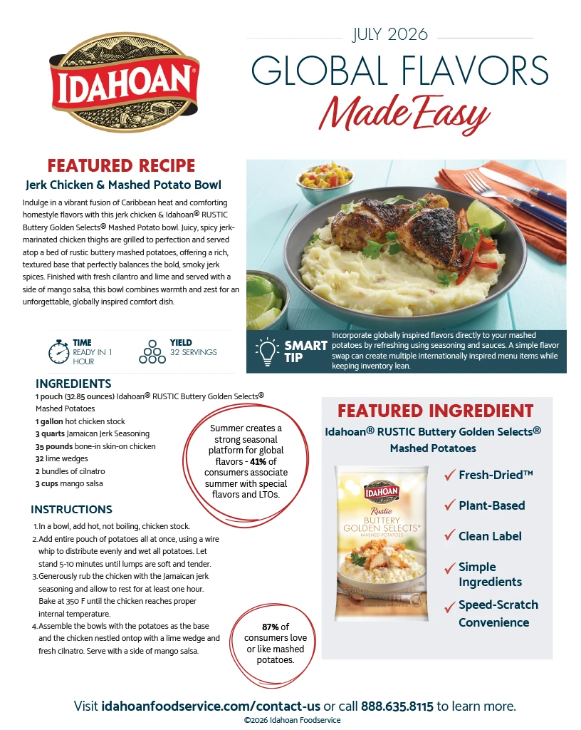 July 2026 Menu Highlights